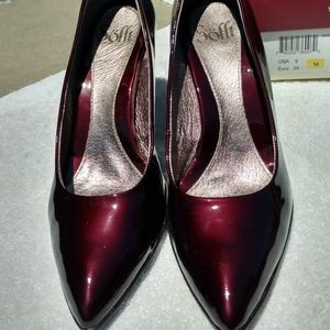 Sofft “Avant” Chianti Patent Leather Pumps